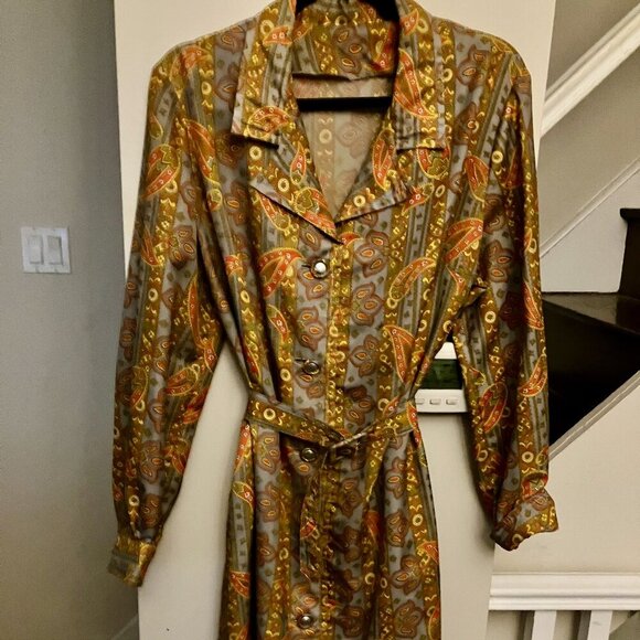 Groovy Vintage Paisley Dress (Plus Size) - Picture 1 of 7